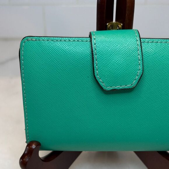 Coach Wallet Leather Cross Grain Snap Closure Compact Wallet - Picture 5 of 16